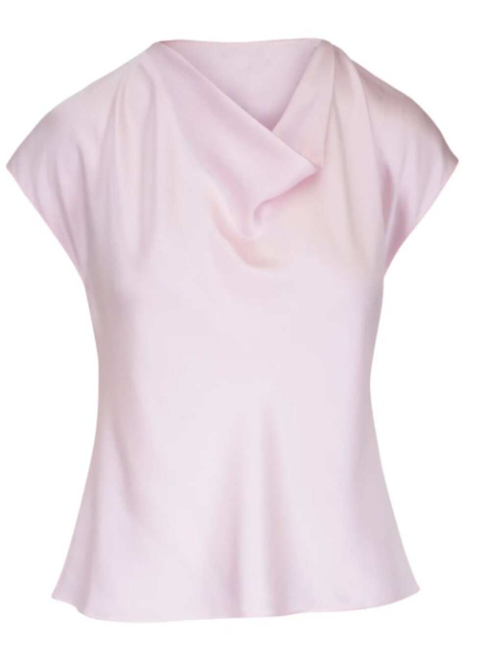 NWT Vince Satin Silk Cowl-Neck Blouse Shirt